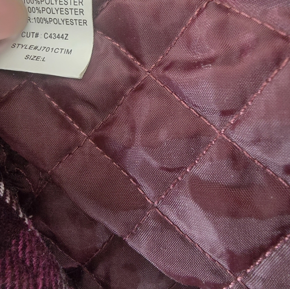 Plaid  Jacket in Pink and Purple - Picture 7 of 10